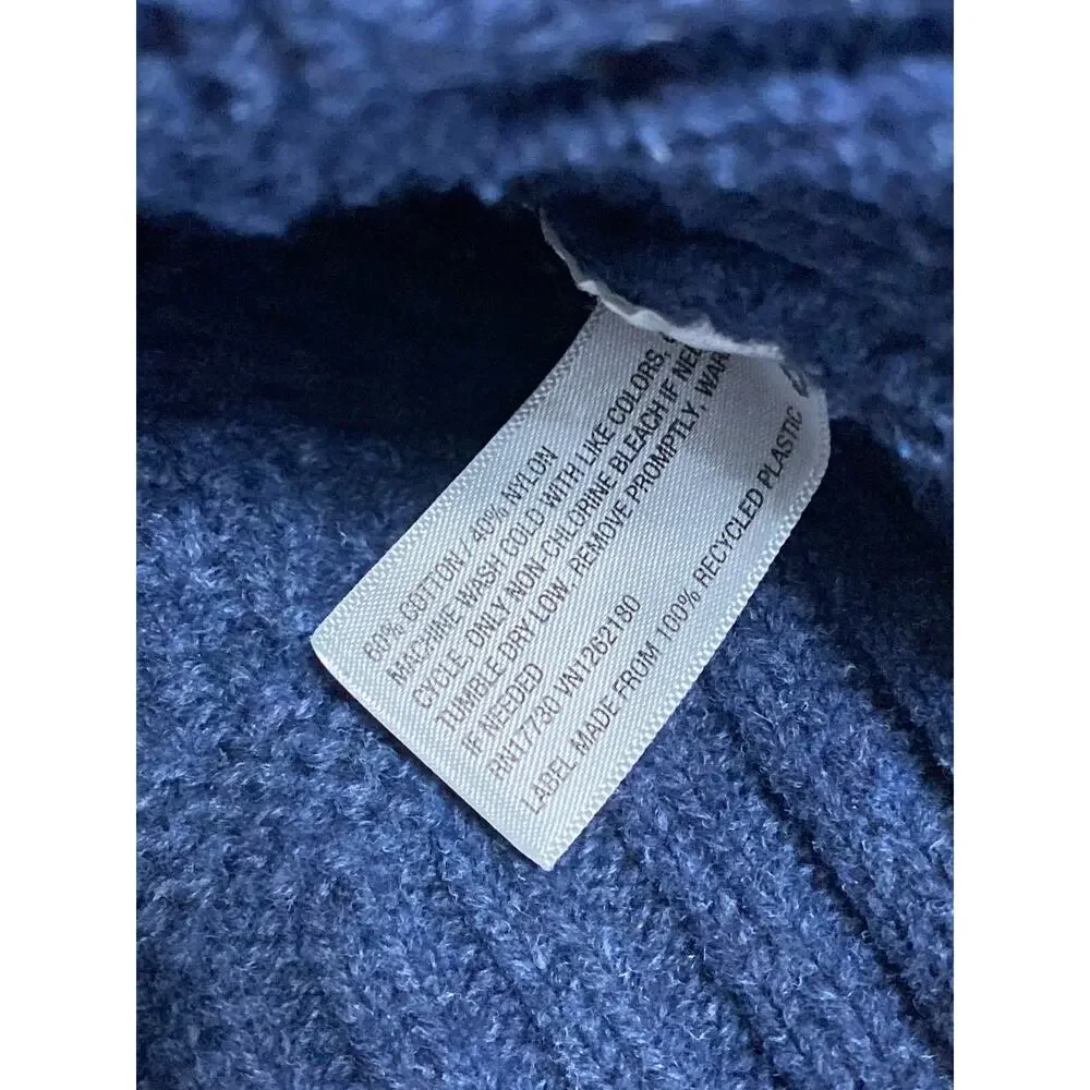 Goodfellow Men's Blue Cable Knit Long Sleeve Button Down Cardigan Sweater Top M